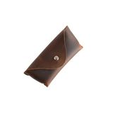 Oh Deer Leather Hakiki Crazy Deri Gözlük Kabı - Taba
