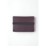 Oh Deer Leather Hakiki Crazy Deri Kartlık – Dikişsiz Lastikli Model - Mor