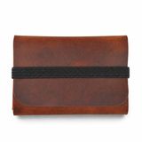 Oh Deer Leather Hakiki Crazy Deri Kartlık – Dikişsiz Lastikli Model - Turuncu