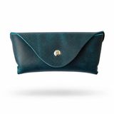 Oh Deer Leather Hakiki Deri Gözlük Kabı – Dikişsiz Frisco Deri (Mavi)