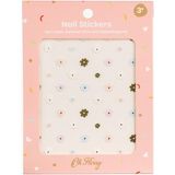 Oh Flossy Çocuk Doğal Tırnak Sticker/ Flowers - Pembe