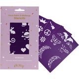 Oh Flossy Purple Yapışkanlı Tekrar Kullanılabilen Kız Çocuk Yüz Boyama ve Makyaj Kalıbı - Standart