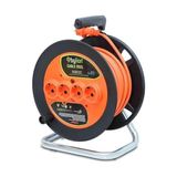 Ohbe Express 20 Metre Makaralı Seyyar Uzatma Kablosu - 3x2.5mm² Kalın Ttr Kablo, 4 Priz Çıkışlı, Güç Gösterge Işıklı ve Darbeye Dayanıklı Gövde - Option-1