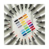 Ohbe Express 24’lü Çift Uçlu Alkol Bazlı Marker Kalem Seti – Brush + Chisel - -- - Option-1