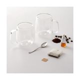 Ohbe Express 2'li Çift Cidarlı Cam Fincan Seti - 100 ml Dayanıklı Espresso ve Türk Kahvesi Bardağı - El Yakmayan Modern Sunum (2 Adet) - 0 - Siyah - Option-1