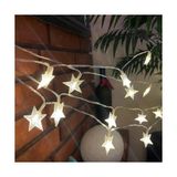 Ohbe Express 3 Metre 20 LED Yıldız Işık Zinciri – Dekoratif Pilli Beyaz Atmosfer Aydınlatma, Ev Oda Balkon Yılbaşı Parti Süsleme Işıkları - 1 m - 00 Beyaz