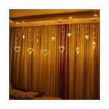 Ohbe Express 3 Metre LED Işıklı 12'li Kalp Işık Zinciri Dekoratif Aydınlatma Ev Dekorasyonu Süsleme Salon Oda Merdiven Balkon Süslemeleri Için Yılbaşı Eğlence Doğum Günü Özel Aydınlatma - 1 m - 00 Beyaz