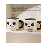 Ohbe Express 3D Kabartma Köpek Figürlü Seramik Kupa - Option-1 - 0 - Siyah