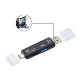 Ohbe Express 6850 Otg 3in1 Type-C ve Micro USB Tf Çevirici Dönüştürücü Kart Okuyucu Telefonlarda Tüm Otg Fonksiyonlarını Destekler (Hem Mikro USB Hem Type-C Cihazlar ile Çalışır) - Option-1