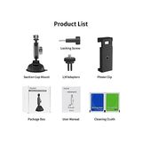 Ohbe Express Alüminyum Alaşımlı Araç Vantuz Montajı, Hero 13 12 11 10 9 8 Djı Osmo Action 5 Pro 4 3 360 X5 X4 Mobil Telefon Kameraları Için, Telefon Tutacılı Araç Ön Cam Montajı - Option-1