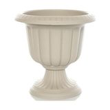 Ohbe Express Ayaklı Plastik Saksı, Beyaz, Deliksiz, 3,4 Litre, Uv Dayanıklı, Balkon ve Bahçe Için
