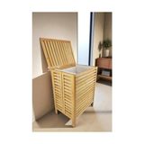 Ohbe Express Bambu Çamaşır Kirli Sepeti Banyo Düzenleyici – DB-0034 - Option-1 - 0 Siyah