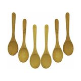 Ohbe Express Bambu Çay Kaşığı Seti, Oval Ahşap Kaşık, Doğal Bambu Malzeme, 6 Parça - Option-1