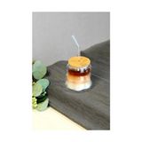 Ohbe Express Bambu Kapaklı Üzüm Taneii Cam Pipetli 350 ml Borosilikat Bardak - 0 - Siyah - Option-1