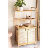 Ohbe Express Bambu Xl Kirli Sepetli 3 Raflı Çok Amaçlı Banyo Düzenleyici Çamaşır Sepeti Organizer DB-0011 - Option-1 - 0 Siyah
