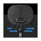 Ohbe Express Beyaz Sarı LED Aydınlatma Video ve Fotoğraf Çekimi Için Sürekli Işık Youtuber Twich Yayın Işığı Ürün Göresel Fotoğraflama Aydınlatma 23CM SY-039 (SY-039) - Ahşap