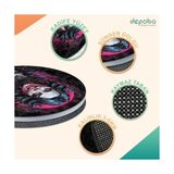 Ohbe Express Blacke Kadife Oyuncu Odası Halısı Kaymaz Pamuk Tabanlı Yıkanabilir Antibakteriyel Yuvarlak Gamer, Gaming Halısı 140X140 - 374-Yeşil