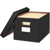 Ohbe Express Box Stor/dosya Dekoratif Saklama Kabı,, Legal, 4 Adet - Option-1 - 0 - Siyah - 1 Adet