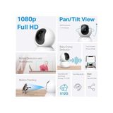Ohbe Express C200C, 1080P Full Hd, Hareket Tespit ve Takibi, 360°, 9m Gece Görüşü, Çift Yönlü Ses, Sesli Alarm, Bulut/yerel Depolama, Bebek Ağlaması Tespiti, Iç Mekan Wi-Fi Güvenlik Kamerası - Ahşap