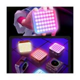 Ohbe Express Cep Telefonu Çakarlı Dolgu Işık, Canlı Yayın Için Mini Taşınabilir Kısılabilir Yüksek Parlaklık Rgb Selfie Işık Paneli, Kıskaçlı Telefon ve Notebook Tutucu, Youtuber Yayıncı Işığı D12S - Ahşap