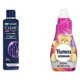 Ohbe Express Clear Men Scalp Pro Saç Dökülmesine Karşı Güçlendirici Şampuan Kepeğe Karşı Etkili 300 Ml(1) Yumoş Uzman Konsantre Çamaşır Yumuşatıcısı Renk Koruma Kalıcı Koku 50 Yıkama (1 x 1200 Ml)(2) - 0,25 gr