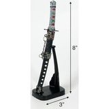 Ohbe Express Dekoratif Mini Katana Samurai Zarf Açacağı, Stili Masaüstü Süs Kılıcı, Kaideli Koleksiyonluk Ofis Aksesuarı, Metal Görünümlü Mini Kılıç, & Oyun Temalı Şık Hediyelik Obje (20 Cm) - -- - Option-1
