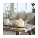 Ohbe Express Deluxe Homeart Iç Mekan Alevsiz LED Mum - Krem - Gerçek Alevli ™ Teknoloji - Pille Çalışan Mum (5 x 20 Cm) - 0,5 W - Altın