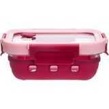 Ohbe Express Dikdörtgen Kilitli Cam Saklama Kabı, 640 ml Pembe - 0 Siyah - Option-1