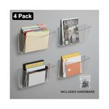 Ohbe Express Displays 250025 Şeffaf Tek Cepli Duvara Monte Duvar Dosyası, 4 Paket - -- - Option-1