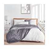 Ohbe Express Düz Renk Battaniye, 200X230CM Peluş Flanel Kumaş, 280GSM Mikrofiber Yapısı ile Yumuşak Doku, Yatak Koltuk ve Kamp Için Hafif Sıcak Tutan Örtü, Seyahat Dostu Nefes Alabilir Ev Hediyesi - 2328M - 1 x 32 x 27 cm
