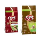 Ohbe Express Enjoy Kuru Köpek Maması, L&r Kuzu Etli ve Pirinçli, Yetişkin 20/9, 15 kg ve Enjoy Kuru Kedi Maması, Tavuklu, Yetişkin, 15 kg Kahverengi - 0,01 gr