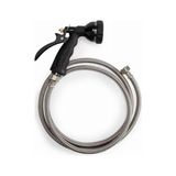 Ohbe Express Equipment 6'sı 1 Arada Sprey Hortumları — Evcil Hayvan Bakım Dükkanlarında Kullanım Için Çok Yönlü, Parlak Renkli Hortumlar - 152,4 Cm, Siyah - Option-1