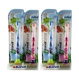 Ohbe Express Flip Flap Çocuk Diş Fırçası 2li Paket - (ClearEyelets)Black-RadiantOrchid