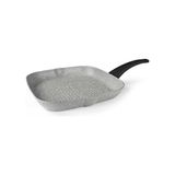 Ohbe Express Flonal Dura Induction Tava, Sağlıklı Pişirme ve Kızartma Için, Yapışmaz ve Son Derece Çizilmeye Karşı Dayanıklı, Indüksiyon, Gaz, Seramik, Italyan Premium Kalite, Grillpfanne 28CM - 1 Adet