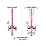 Ohbe Express Globber Çocuk Primo Plus Işık - Tekerlekler Scooter - Ahşap - Bej