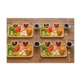 Ohbe Express Kalpli Bambu Sunum Tabağı –%100 Doğal Ahşap, Kuruyemiş, Lokum, Çikolata ve Kahve Yanı Ikramlık Tabak – Şık ve Sağlıklı Hediye Seçeneği - Option-1 - 51R-Turuncu