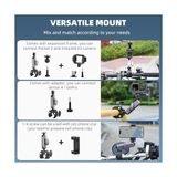 Ohbe Express Kamera Bisiklet ve Motosiklet Gidon Montaj, Alüminyum Alaşımlı Kelepçe, 360°, ile Uyumlu X5 X4 X3 Ace Pro Go 3s, Djı Osmo 2 Mobile 7p Action 5 Pro 4 3 ile Uyumlu, Mm1, Gri - Option-1