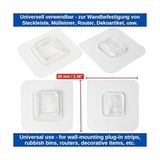 Ohbe Express Kendinden Yapışkanlı Çift Taraflı Kanca | 4 Çift | Iz Bırakmayan, Delik Açmayan, Çok Fonksiyonlu Banyo ve Mutfak Su Geçirmez Ev Duvar Askıları - 00 Beyaz - Option-1