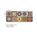 Ohbe Express Kendinden Yapışkanlı Karnaval Desenli Pvc, Yapışkanlı Kaplama, Çıkartması, Zemin Duvar Karosu 10X10 cm (20 Adet/0,20 M2) - Option-1 - -50 C