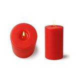 Ohbe Express Kırmızı Büyük Silindir Mum 7×20 cm – Kokusu Olmayan Blok Mum, Dekoratif & Uzun Ömürlü Baton Mum, Ev Dekorasyonu ve Özel Günler Için - Option-1