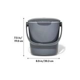 Ohbe Express - Kompost Kovası, Gri - Mutfak Için Koku Geçirmez Çöp Kutusu - 2,8 L - Option-1 - 47 x 85 x 2 cm