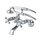 Ohbe Express KS265C Pençe Ayaklı Duvara Monte Küvet Musluğu, Cilalı Krom - Option-1 - 001-Renkli