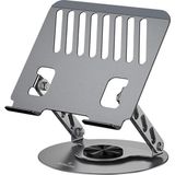 Ohbe Express Macbook ve Laptop Standı 360 Derece Dönebilen Boyutu Ayarlanabilir Alüminyum Alaşım Ergonomik Tasarım Bilgisayar Tutucu (Bilgisayar Standı)