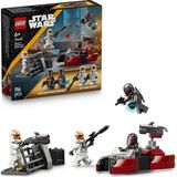 Ohbe Express Mandalore Kuşatması Savaş Paketi 75449-6 Yaş ve Üzeri Çocuklar Için 2 Mandalorian Süper Komando ve 2 Klon Trooper Minifigürü Içeren Oyuncak Yapım Seti, Hediye Fikri (116 Parça) - 0 - Siyah