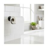 Ohbe Express Mat Siyah Kağıt Havluluk – Duvara Monte Metal Tuvalet Kağıdı, Kağıt Havlu Askısı 25 Cm, Güçlü Yapışkanlı Duvara Montaj - 001-Beyaz - Option-1
