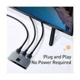 Ohbe Express Matrix 2 In 1 Çok Fonksiyonlu Bilgisayar/telefon HDMI Hub Adaptörü, Koyu Gri, HDMI Giriş Çıkış 4K & Arc, 4K 60 Hz Destekli, Seyahat Boy - Option-1 - Ahşap
