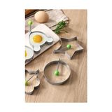 Ohbe Express Metalik Daire Şeklinde Omlet Yumurta ve Kalıbı - Option-1 - --