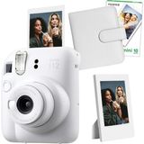 Ohbe Express Mini 12 Beyaz Fotoğraf Makinesi-10'lu Film-Çerçeve ve Kare Albüm Seti - Açık Bej