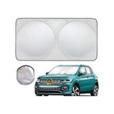 Ohbe Express Mini Countryman (F60) 2017-2025 Için Uyumlu Oto Ön Cam Güneşlik, Katlanabilir Milfonlu, Uv Koruma, 150X70 cm - Option-1 - 1BW-Beyaz