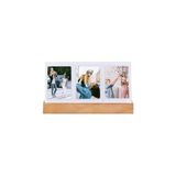 Ohbe Express Mini LED Işıklı 3'lü Ahşap Fotoğraf Çerçevesi - -- - Option-1